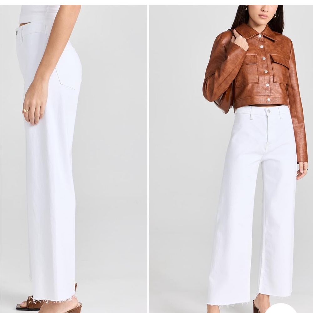 Pistola Penny Jeans - High-Rise Wide Leg White Jeans